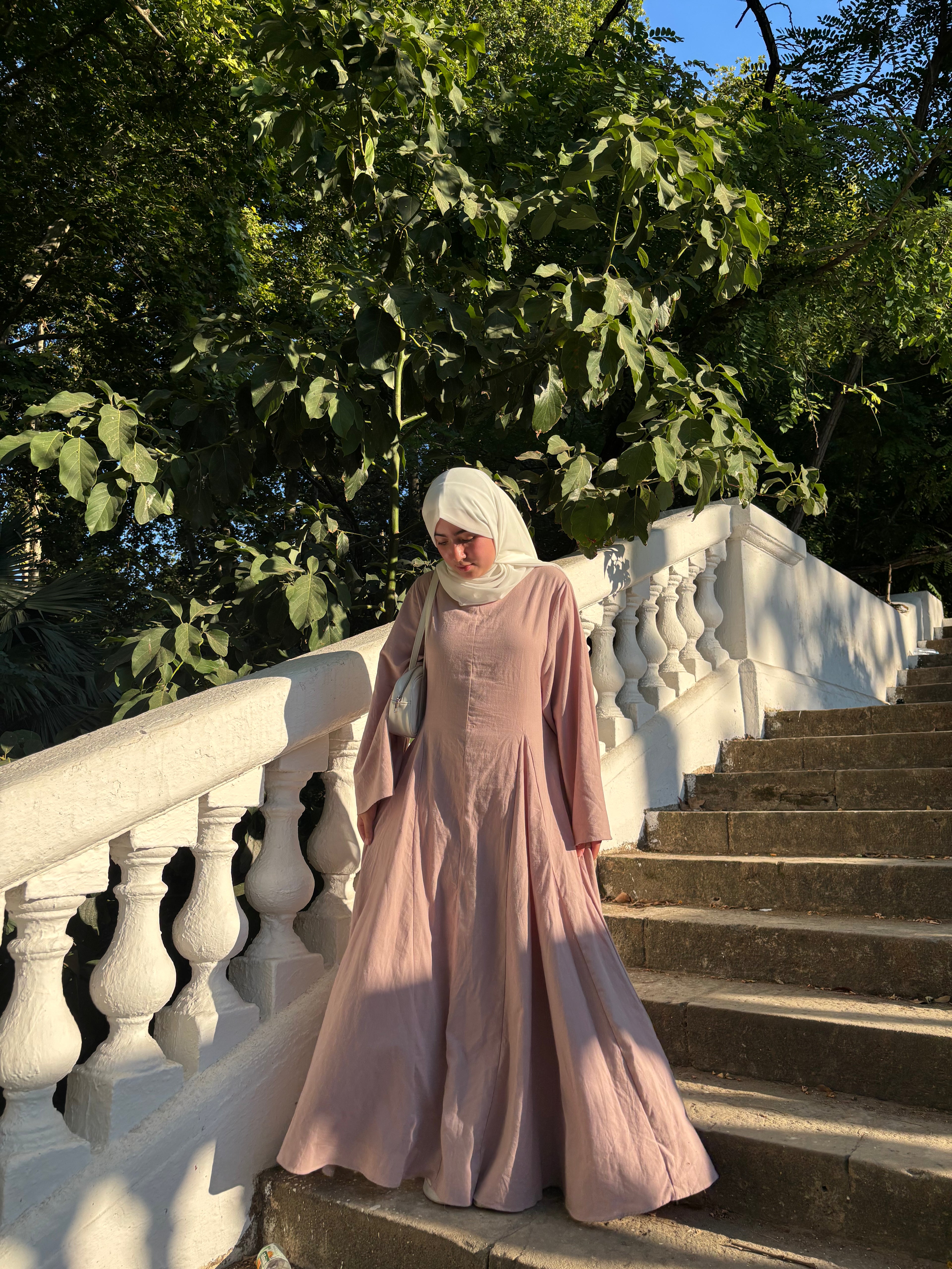 Long Sleeve Tie Maxi Dress In Pink